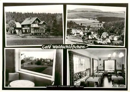 AK / Ansichtskarte  Finsterbergen_Bad Cafe Waldschloesschen Gastraeume Panorama Finsterbergen_Bad