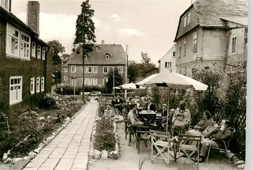 AK / Ansichtskarte  Oberhain FDGB Erholungsheim Vorgarten am Speisesaal Oberhain