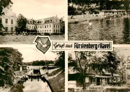 AK / Ansichtskarte  Fuerstenberg__Havel Schloss Waldbad Schleuse 