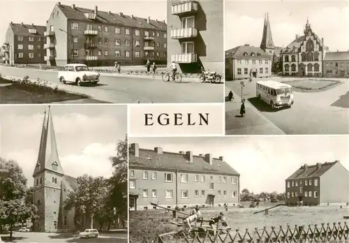 AK / Ansichtskarte 73887321 Egeln Strasse der Freundschaft Marktplatz Ev Stadtkirche Egeln