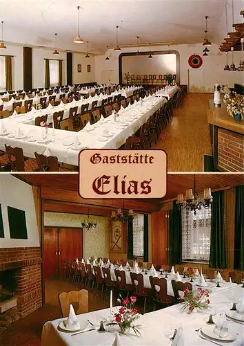 AK / Ansichtskarte 73887342 Gross_Groenau Gaststaette Elias Festsaal Kaminzimmer Gross Groenau