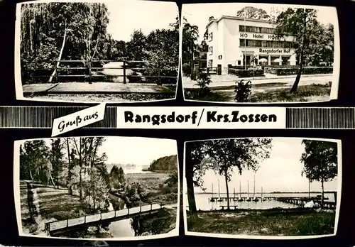 AK / Ansichtskarte 73887366 Rangsdorf Park Bruecke HO Hotel Rangsdorfer Hof Bootshafen Rangsdorf