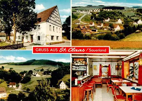 AK / Ansichtskarte  St_Claas Gasthaus Pension Wuellner Gastraum Bar Panorama 