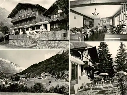 AK / Ansichtskarte  Leukerbad_Loueche-les-Bains_VS Pension Tea Room Waldrand Gaststube Panorama Terrasse 