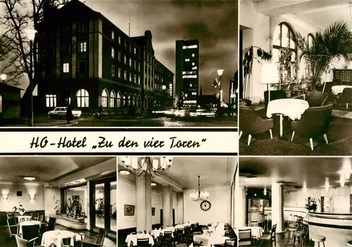 AK / Ansichtskarte  Neubrandenburg HO Hotel Zu den vier Toren Gastraeume Bar Neubrandenburg