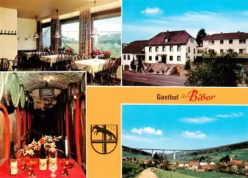 AK / Ansichtskarte  Speicherz_Rhoen_Motten_Bayern Gasthof zum Biber Gaststube Weinkeller Panorama 