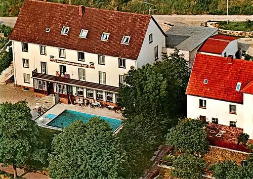 AK / Ansichtskarte 73887405 Lichtenfels_Hessen Hotel Fuerstenberger Hof Terrasse Schwimmbad Lichtenfels Hessen