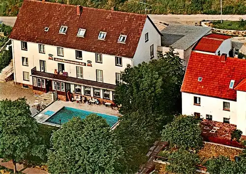 AK / Ansichtskarte  Lichtenfels_Hessen Hotel Fuerstenberger Hof Terrasse Schwimmbad Lichtenfels Hessen