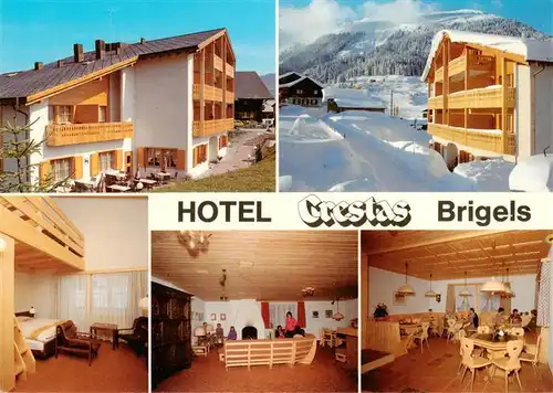 AK / Ansichtskarte  Brigels_GR Hotel Crestas Gastraeume Zimmer 