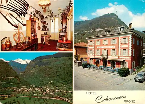 AK / Ansichtskarte  Grono_TI Hotel Calancasca Jagdzimmer Panorama 