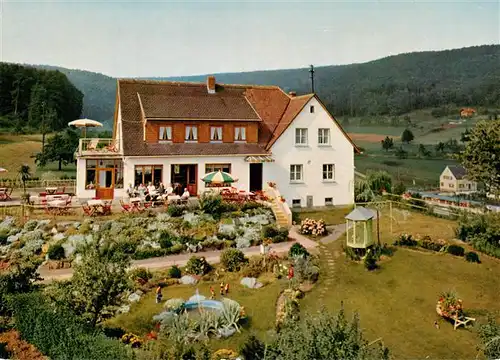 AK / Ansichtskarte 73887449 Sandbach__Odenwald Scheuermanns Hoehenrestaurant Pension Zur schoenen Aussicht 