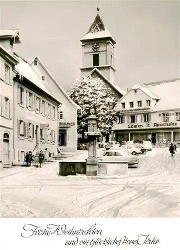 AK / Ansichtskarte  Kandern Marktplatz Kirche Weihnachtskarte Kandern