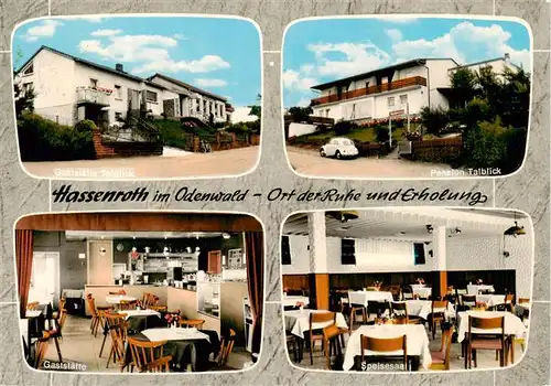 AK / Ansichtskarte 73887470 Hassenroth_Hoechst _Odenwald Café Talblick Gaststaette Speisesaal 
