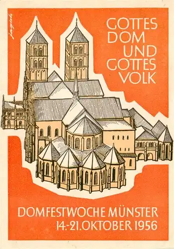 AK / Ansichtskarte  Muenster_Westfalen Domfestwoche 1956 Muenster_Westfalen