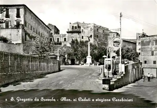 AK / Ansichtskarte  San_Gregorio_da_Sassola_Roma_Rom_IT Mon ai Caduti e stazione Carabinieri 