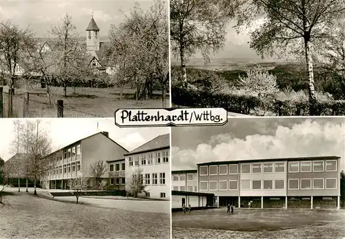 AK / Ansichtskarte 73887557 Plattenhardt Kirche Panorama Schule Plattenhardt