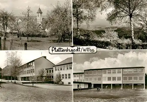 AK / Ansichtskarte  Plattenhardt Kirche Panorama Schule Plattenhardt