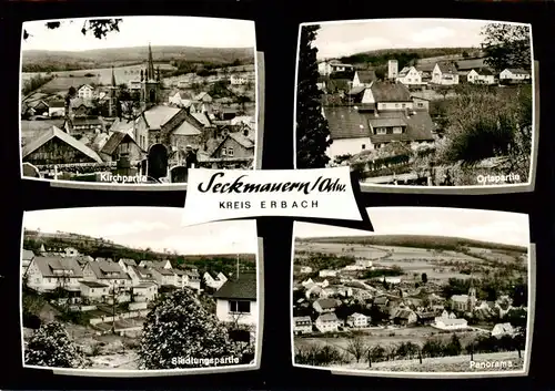 AK / Ansichtskarte  Seckmauern Kirche Ortspartie Siedlung Panorama Seckmauern