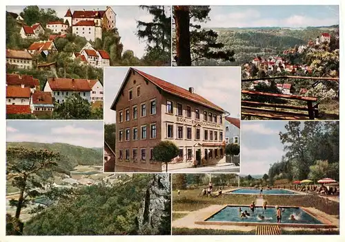 AK / Ansichtskarte  Egloffstein Sozialwerk des Bundes Deutscher Kriegsopfer Erholungsheim Panorama Schwimmbad Egloffstein