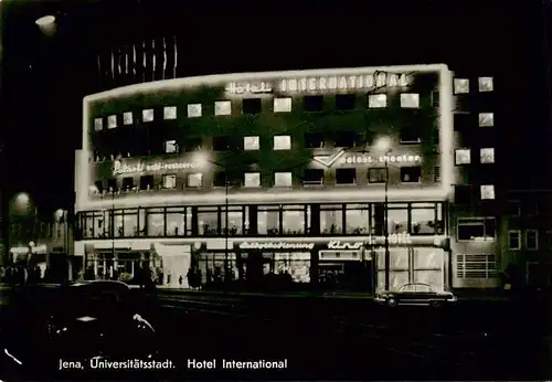 AK / Ansichtskarte  Jena__Thueringen Hotel International bei Nacht 