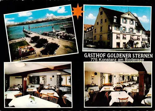 AK / Ansichtskarte 73887642 Konstanz_Bodensee Hafenpartie Gasthof Goldener Sternen Gastraeume Konstanz_Bodensee