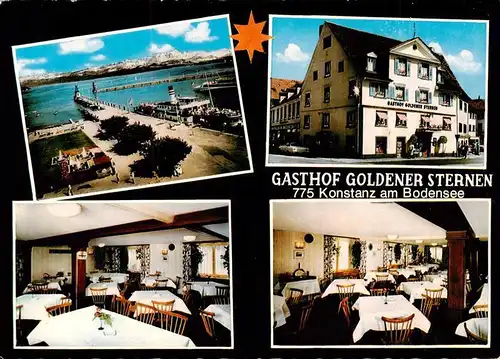 AK / Ansichtskarte  Konstanz_Bodensee Hafenpartie Gasthof Goldener Sternen Gastraeume Konstanz_Bodensee