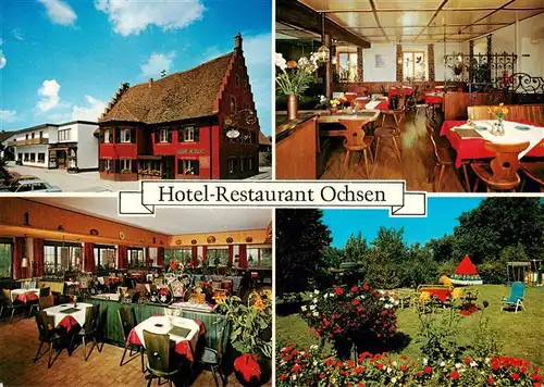 AK / Ansichtskarte 73887643 Wolfenweiler_Schallstadt Hotel Restaurant Ochsen Gastraeume Park 