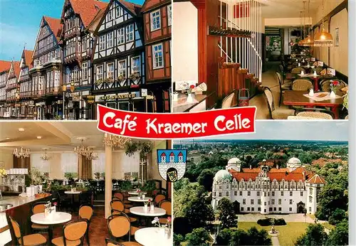 AK / Ansichtskarte  Celle__Niedersachsen Cafe Kraemer Gastraeume Schloss 