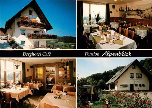 AK / Ansichtskarte  Endenburg_Steinen Berghotel Cafe Pension Alpenblick Gastraeume 