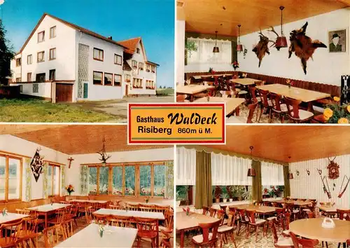 AK / Ansichtskarte 73887677 Risiberg Gasthaus Waldeck Gastraeume Risiberg