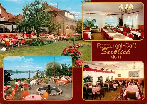 AK / Ansichtskarte 73887679 Moelln__Lauenburg Restaurant Cafe Seeblick Gastraeume Freiterrasse 