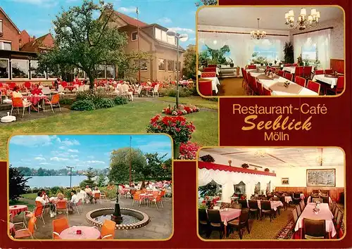 AK / Ansichtskarte  Moelln__Lauenburg Restaurant Cafe Seeblick Gastraeume Freiterrasse 