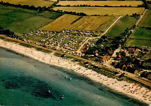 AK / Ansichtskarte  Schoenberger_Strand Campingplatz Grasbleek und Gaststaette Pension Haus Felsenburg Fliegeraufnahme Schoenberger_Strand