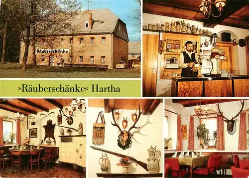 AK / Ansichtskarte  Hartha_Tharandt Gaststaette Raeuberschaenke Theke Gastraeume Hartha Tharandt