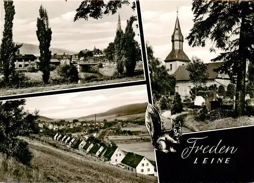 AK / Ansichtskarte  Freden_Leine Panorama Kirche Freden_Leine