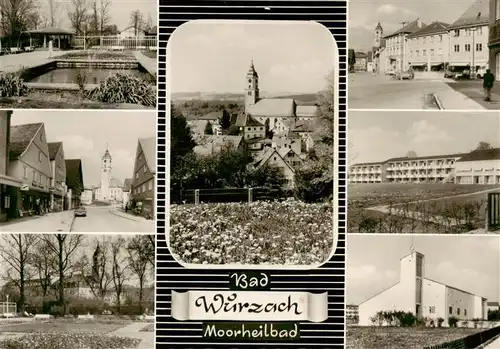 AK / Ansichtskarte 73887750 Bad_Wurzach Kurpark Strassenpartie Kirchen Ortspartien Bad_Wurzach