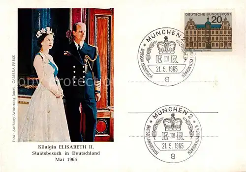 AK / Ansichtskarte  Adel_England Elizabeth 2 Muenchen  Adel_England