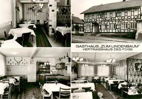 AK / Ansichtskarte  Schwarzenbrunn_Sachsenbrunn Gasthaus Zum Lindenbaum Gastraeume Schwarzenbrunn