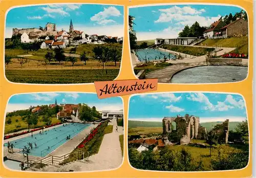 AK / Ansichtskarte 73887786 Altenstein_Hassberge Panorama Schwimmbad Ruine Altenstein_Hassberge