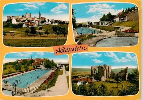 AK / Ansichtskarte  Altenstein_Hassberge Panorama Schwimmbad Ruine Altenstein_Hassberge