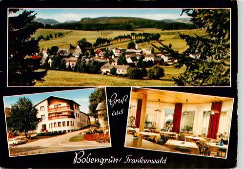 AK / Ansichtskarte 73887790 Bobengruen Panorama Cafe Pension Frankenwald Gastraum Bobengruen