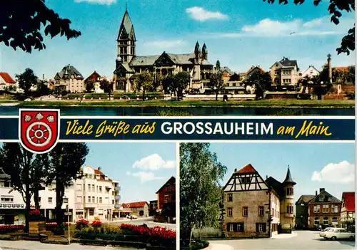 AK / Ansichtskarte 73887795 Grossauheim_Hanau Kirche Ortspartien 