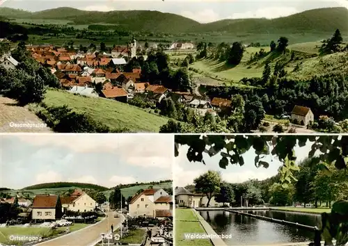 AK / Ansichtskarte  Rothenkirchen_Oberfranken Panorama Ortseingang Waldschwimmbad Rothenkirchen Oberfranken