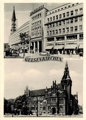 AK / Ansichtskarte  Gelsenkirchen Sparkasse Rathaus Gelsenkirchen