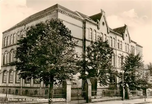 AK / Ansichtskarte  Rosslau_Elbe Goethe Oberschule Rosslau_Elbe