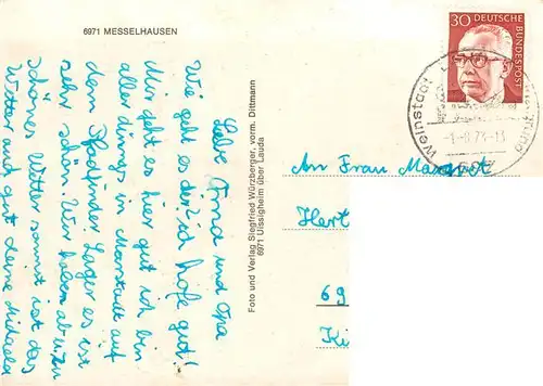 AK / Ansichtskarte  Messelhausen Schloss Panorama Schlosseingang Forsthaus Schwanenteich Messelhausen