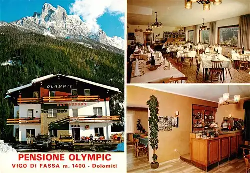 AK / Ansichtskarte 73887894 Vigo_di_Fassa_IT Pensione Olympic Gastraum Theke 