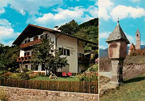 AK / Ansichtskarte 73887896 Lajen_Suedtirol Vogelweiderheim Bildstock Kirche 