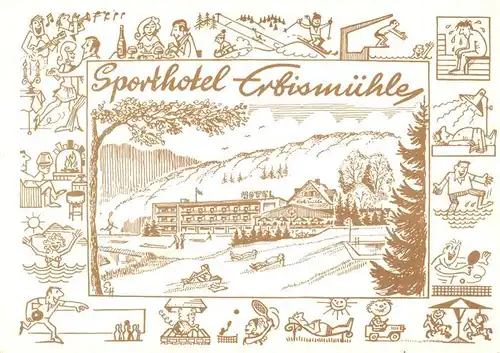 AK / Ansichtskarte  Weilrod Sporthotel Erbismuehle Illustration Weilrod