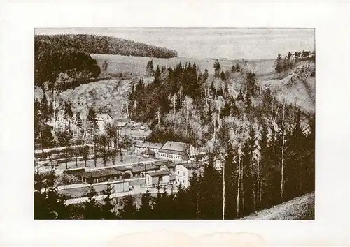 AK / Ansichtskarte  Rentzschmuehle_Vogtland_Thueringen Blick auf Bahnhof und Lochhaus Rentzschmuehle_Vogtland